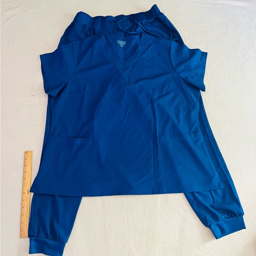 Angie Uniforms  Blue Scrub Set
